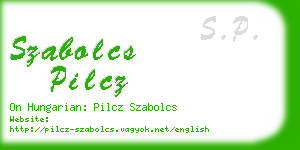 szabolcs pilcz business card